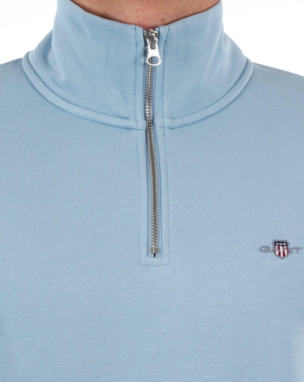 Gant Shield Half Zip Sweat Blue