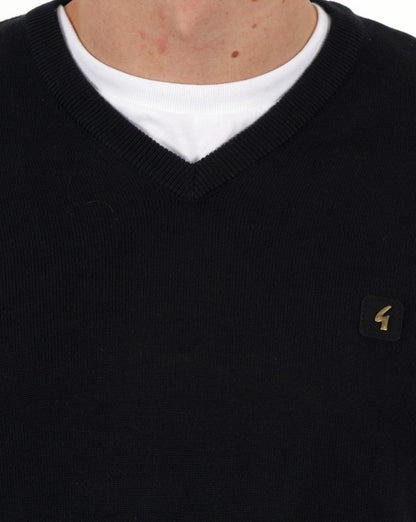 Gabicci Vintage Brandon V Neck Knit Black