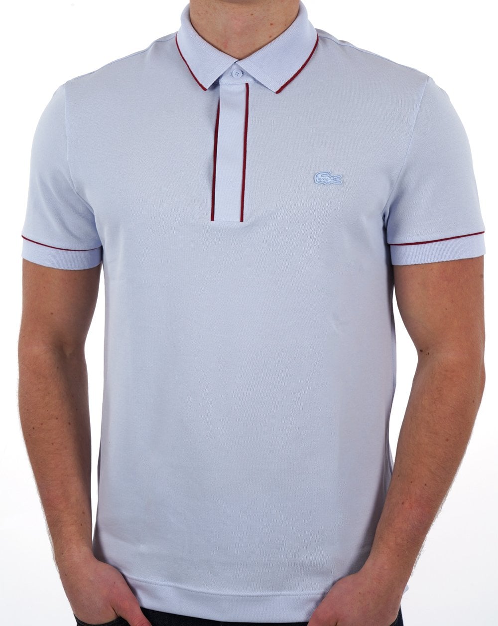 Lacoste Tipped Polo Shirt Light Blue