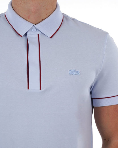 Lacoste Tipped Polo Shirt Light Blue