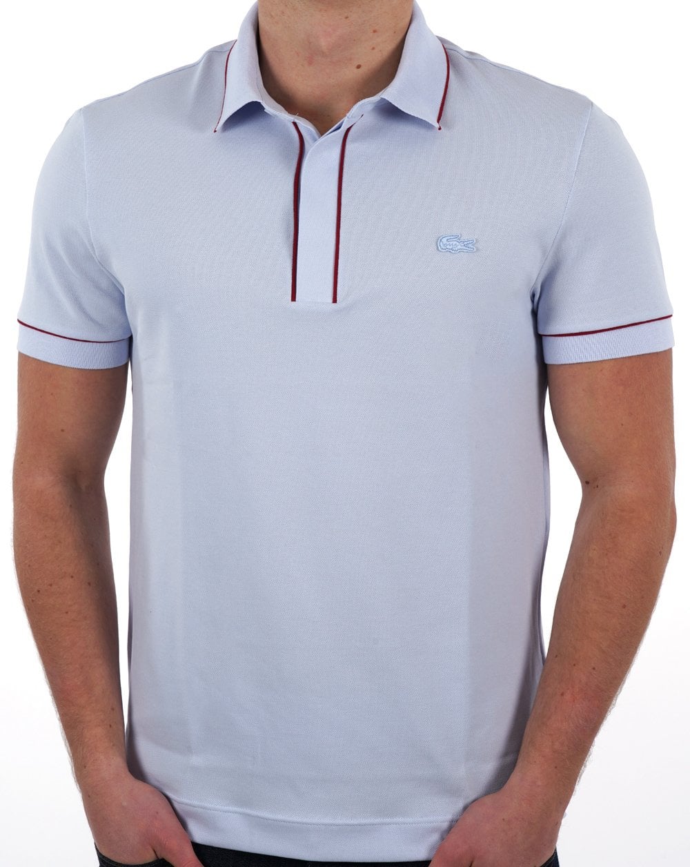 Lacoste Tipped Polo Shirt Light Blue