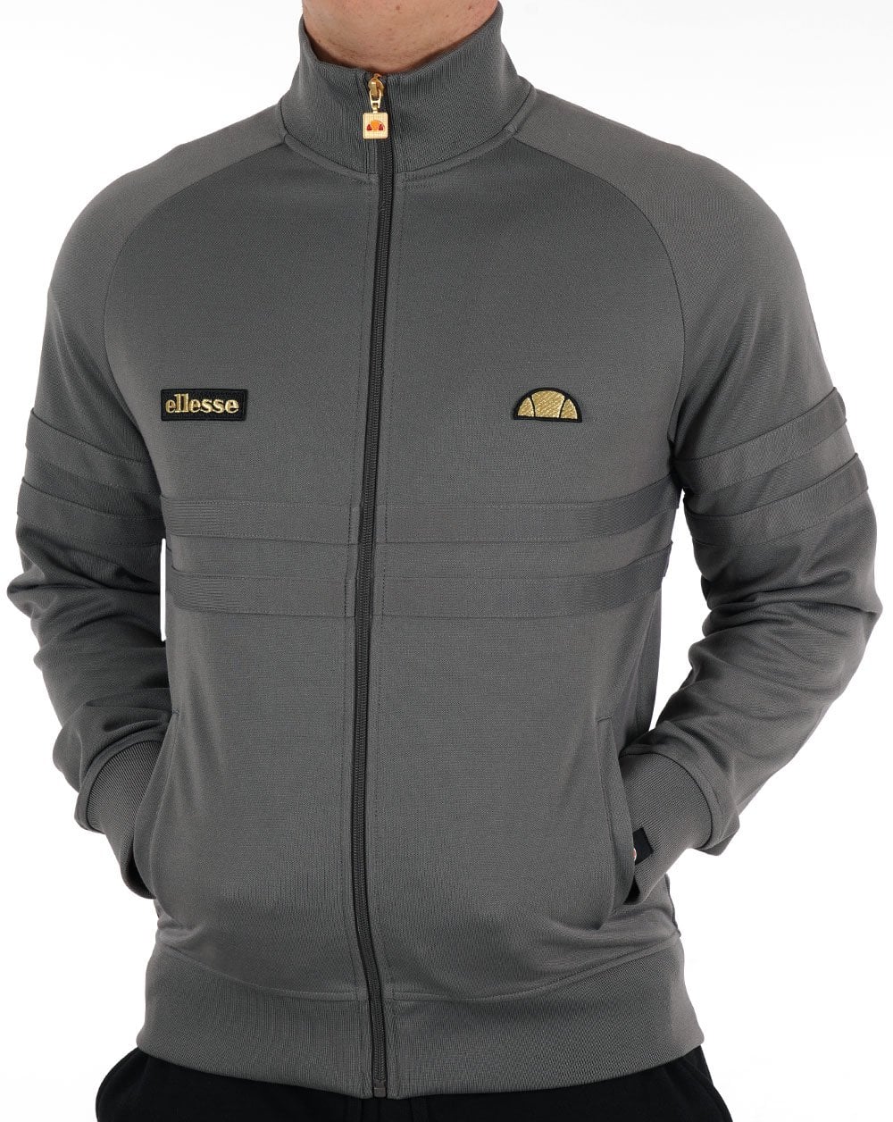 Ellesse Rimini Track Top Dk Grey/Gold