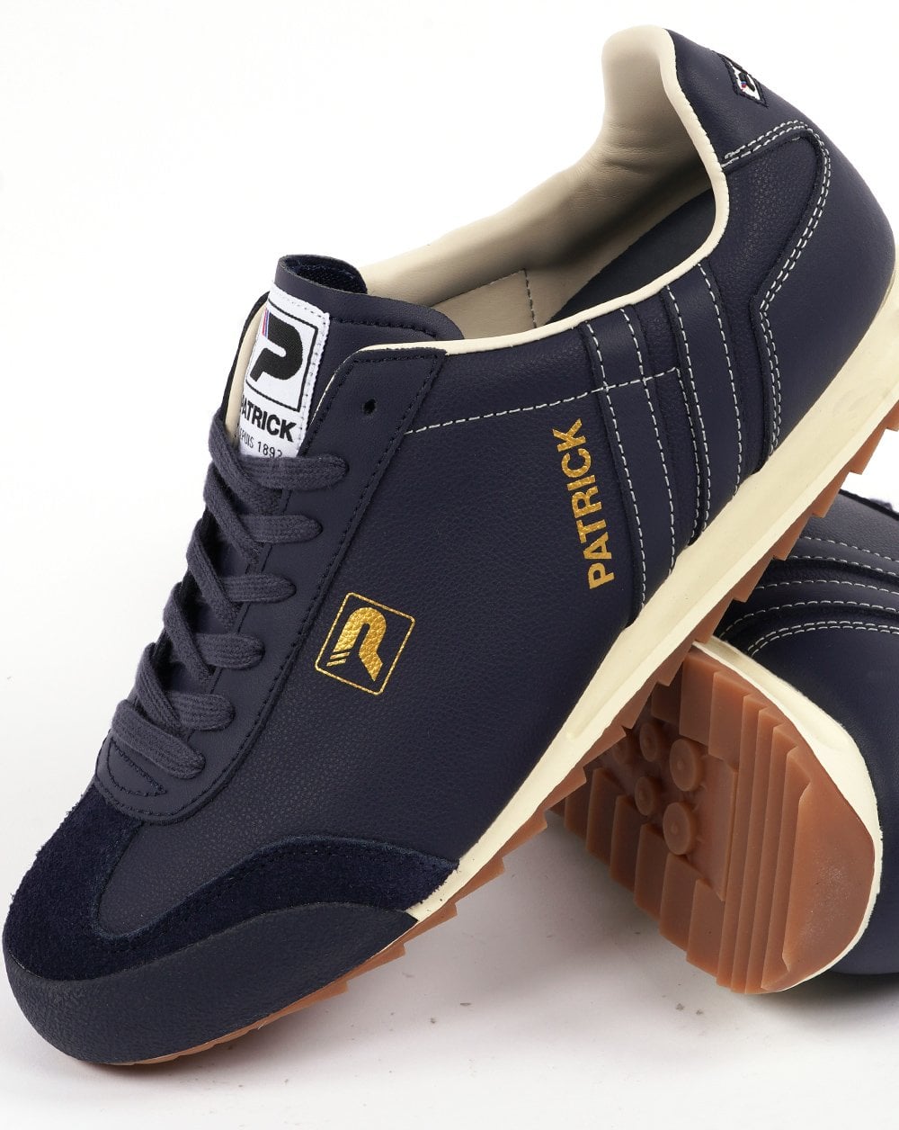 Patrick Trainers Vintage Navy - Off White