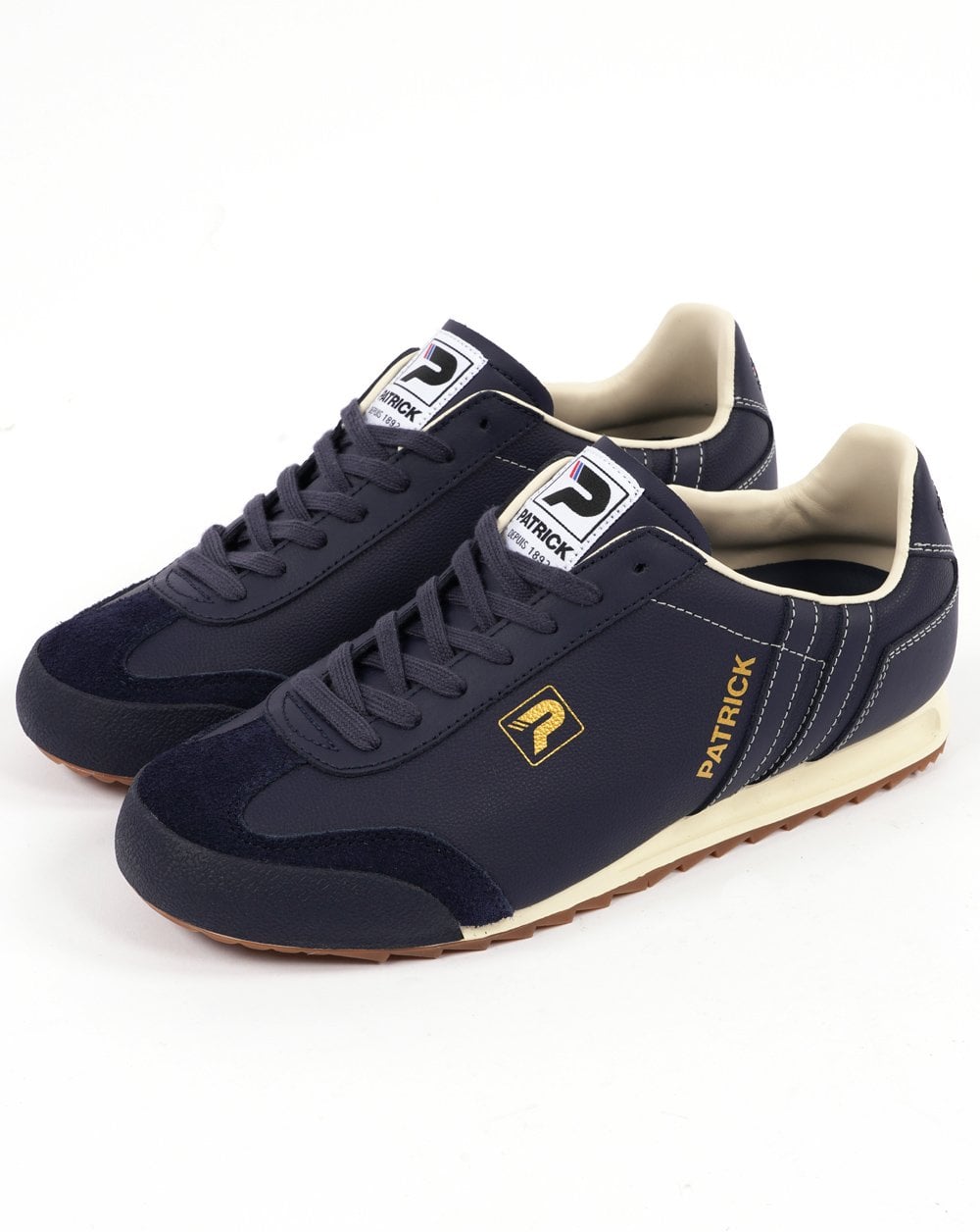 Patrick Trainers Vintage Navy - Off White