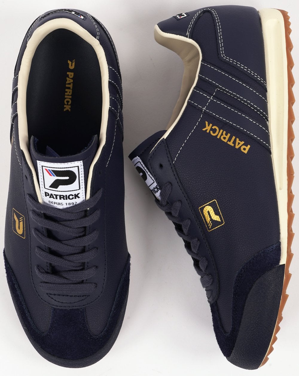 Patrick Trainers Vintage Navy - Off White
