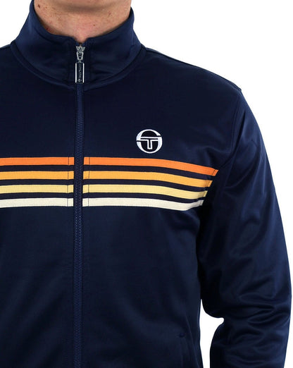 Sergio Tacchini Multi Stripe Track Top Navy