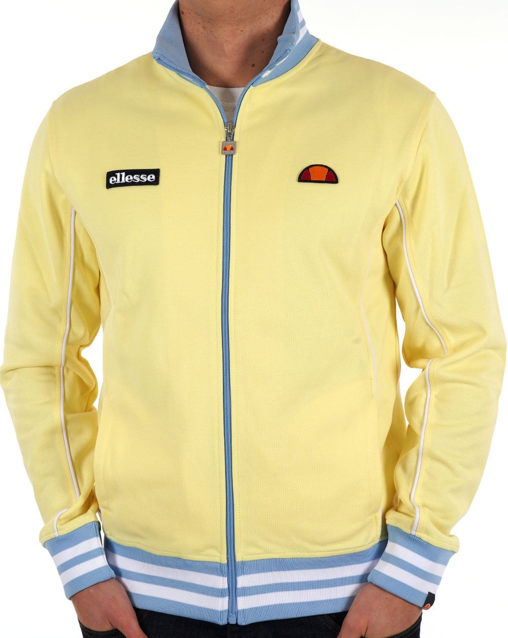 Ellesse Milan Track Top Light Yellow/Sky Blue