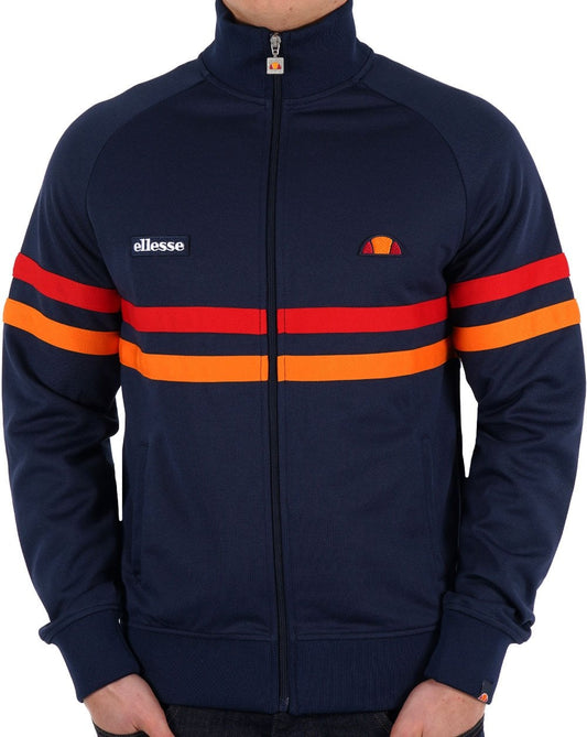 Ellesse Rimini Track Top Navy Red Orange