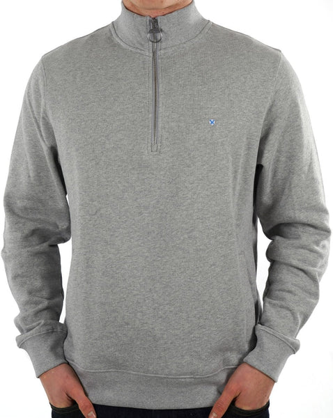 Barbour Rothley Half Zip Sweater Grey