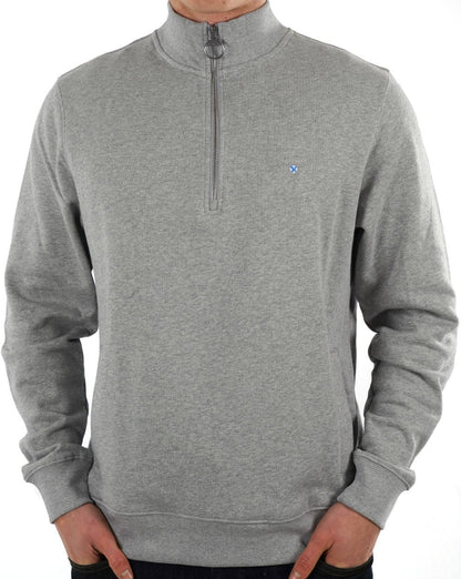 Barbour Rothley Half Zip Sweater Grey