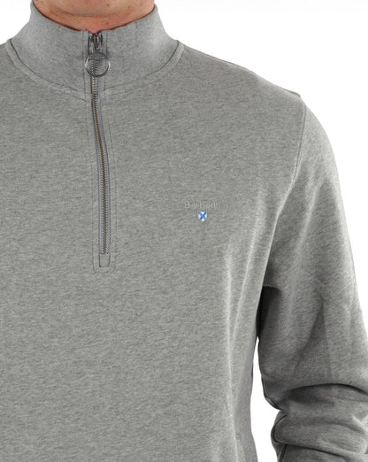 Barbour Rothley Half Zip Sweater Grey
