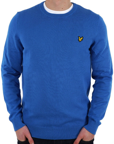 Lyle & Scott Cotton Crew Neck Jumper Spring Blue