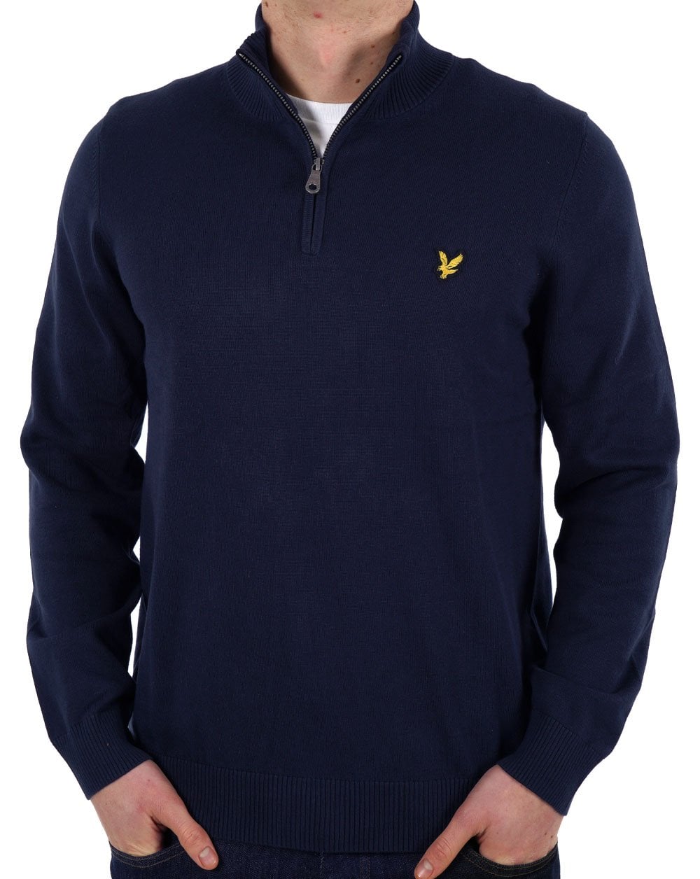 Lyle & Scott Quarter Zip Jumper Dark Navy