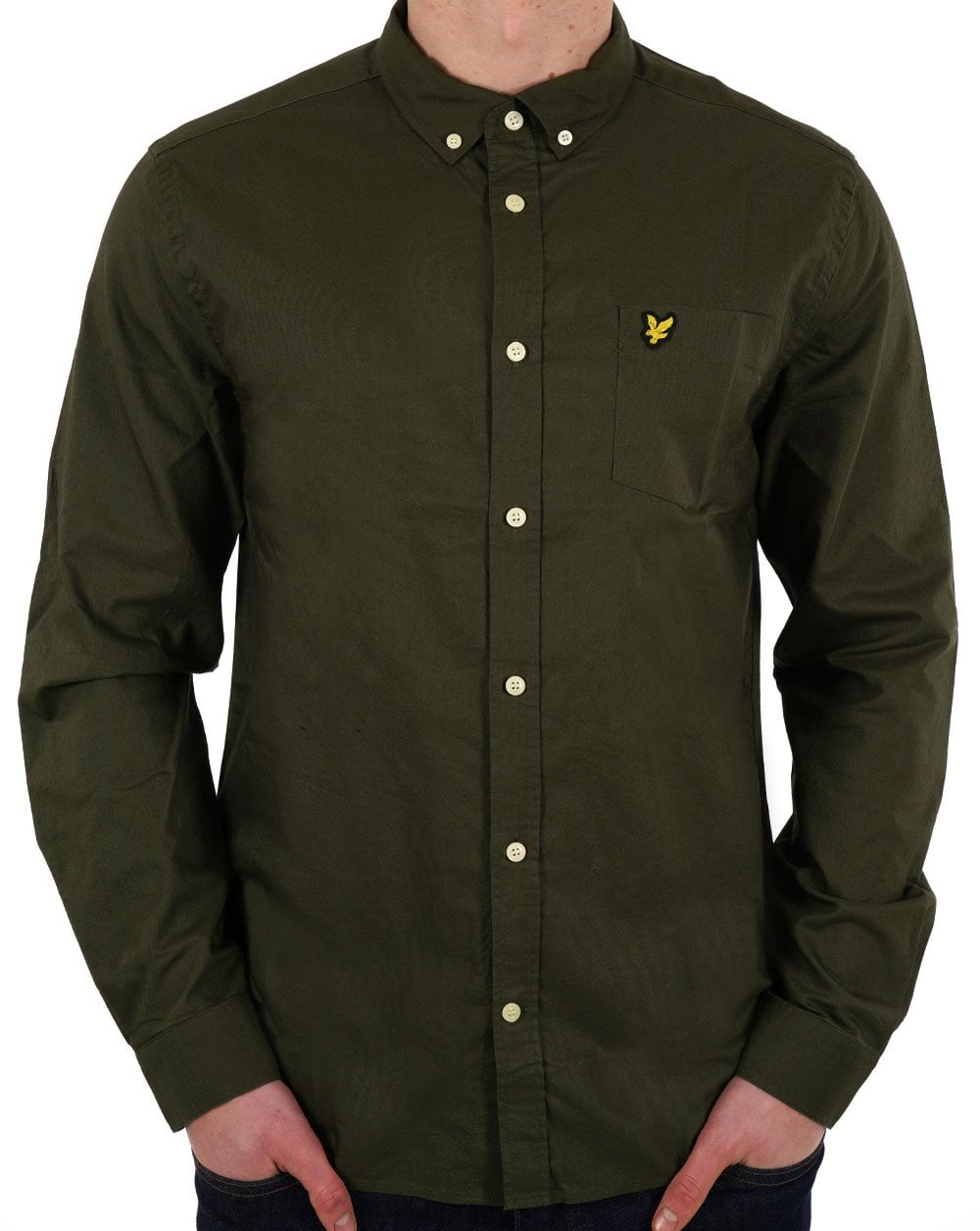 Lyle & Scott Lightweight Oxford Shirt Olive Green