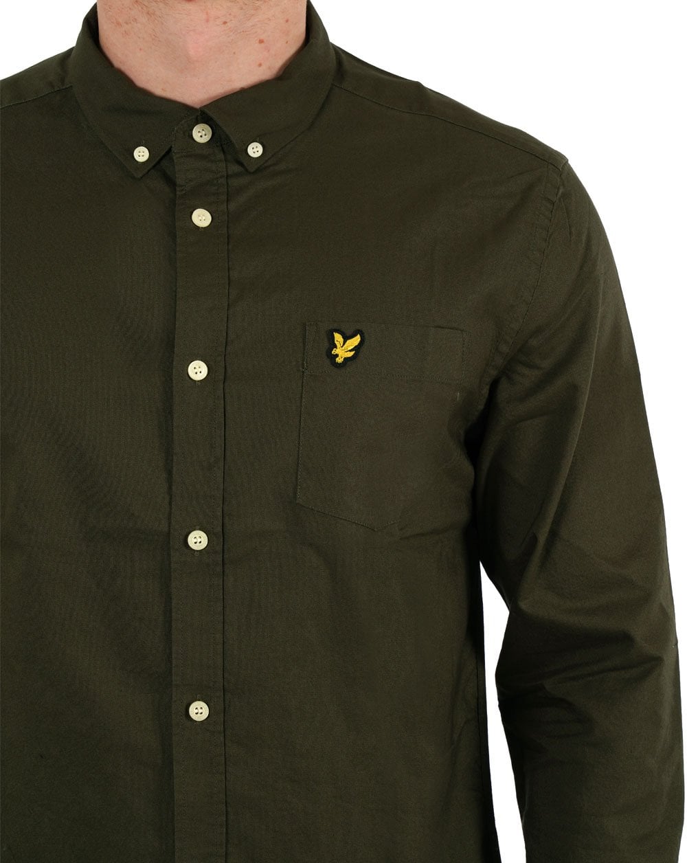 Lyle & Scott Lightweight Oxford Shirt Olive Green