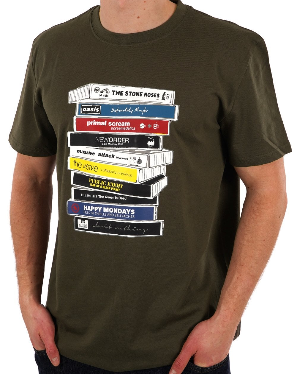 Weekend Offender Cassettes T-shirt Khaki Green