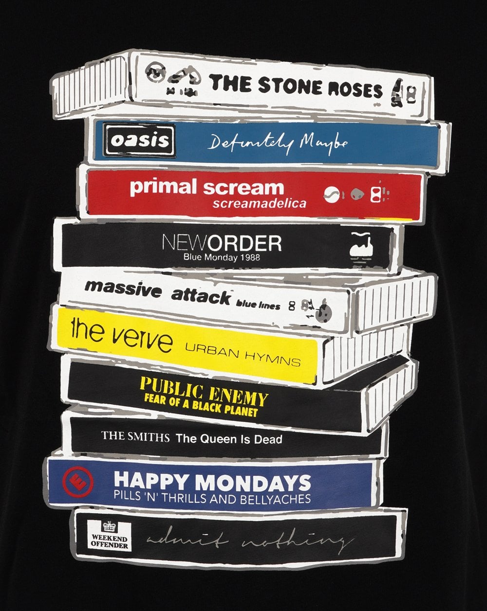 Weekend Offender Cassettes T-shirt Black