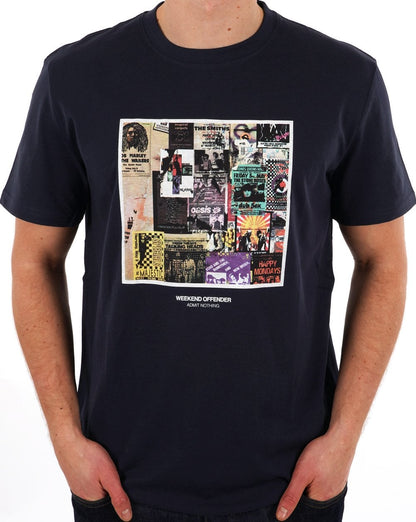 Weekend Offender Posters T-shirt Navy