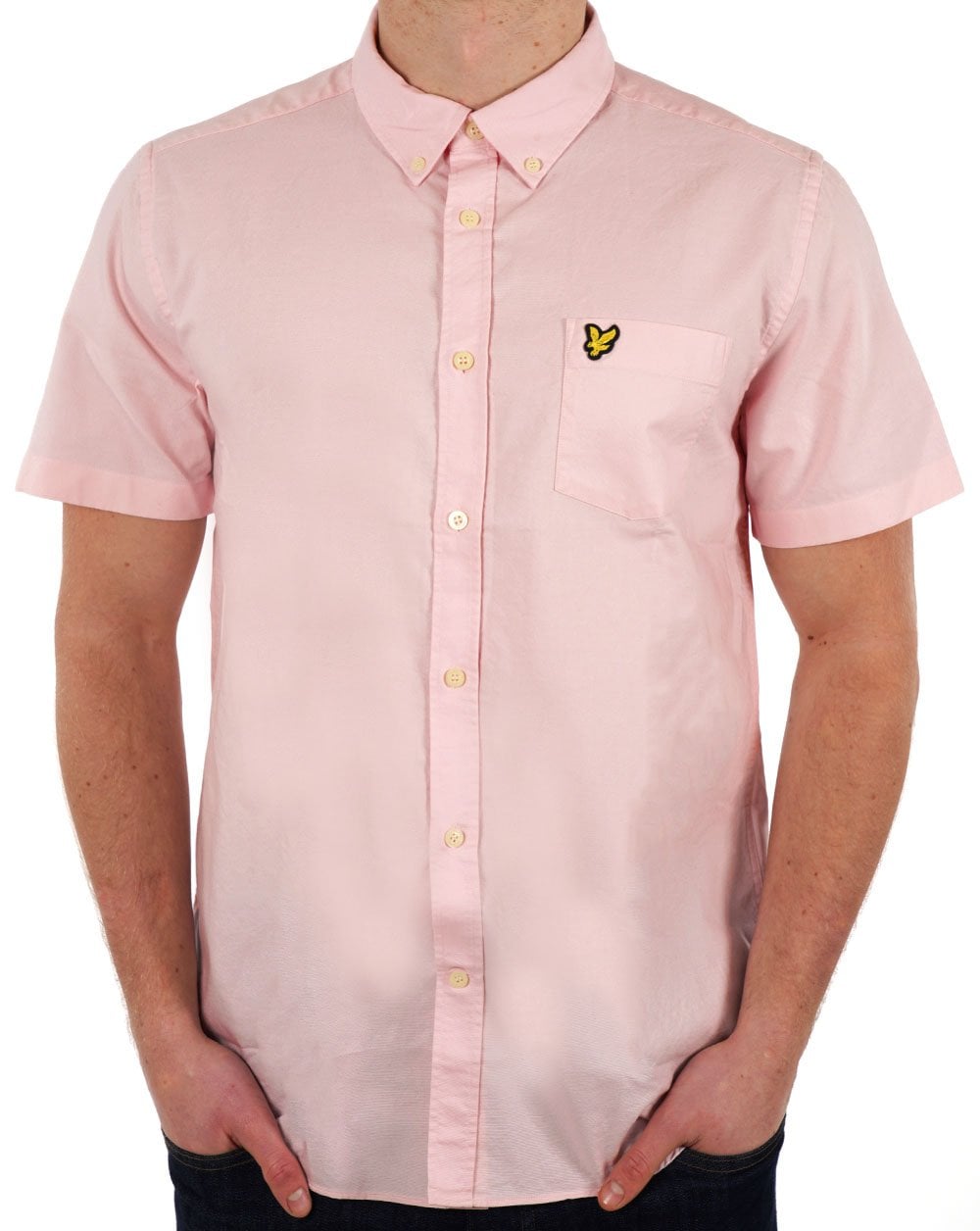 Lyle & Scott Short Sleeve Oxford Shirt Light Pink