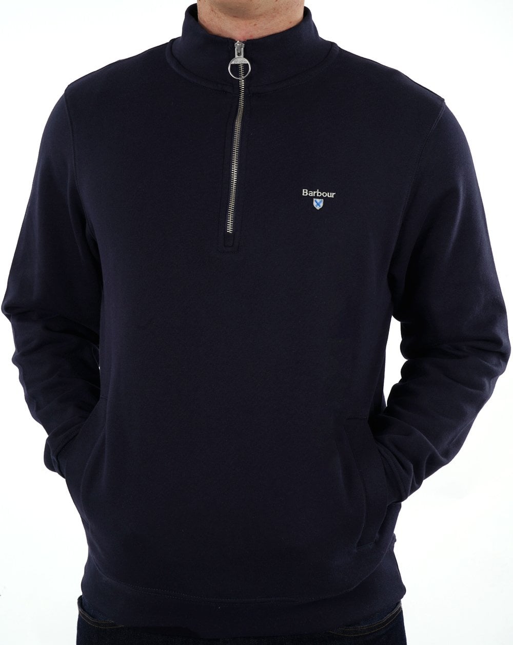 Barbour Rothley Half Zip Sweater Navy