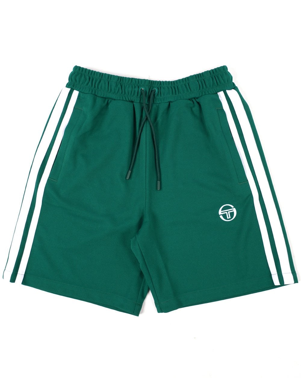 Sergio Tacchini Striped Casual Shorts Green / White