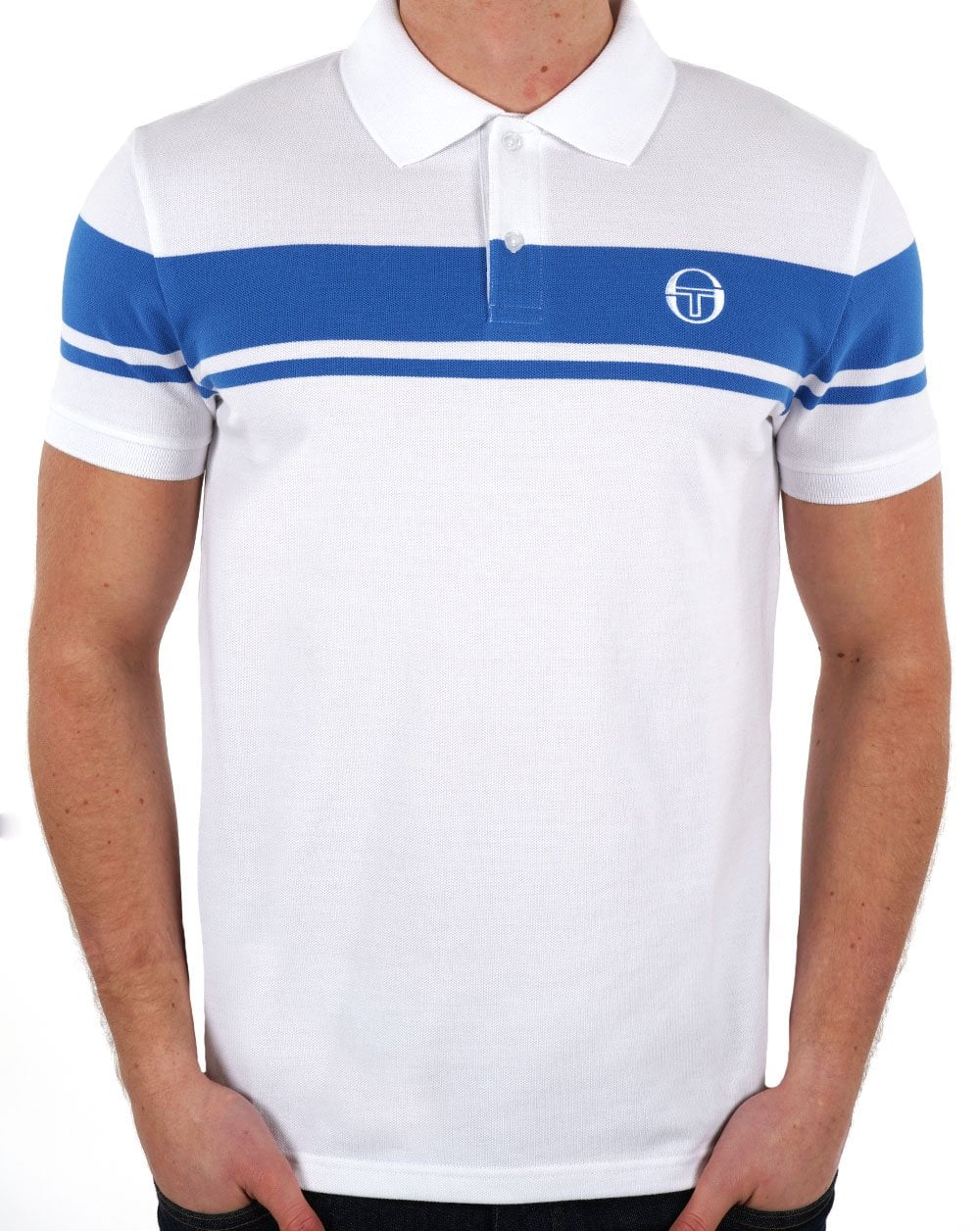 Sergio Tacchini Young Line Polo Shirt White/Blue