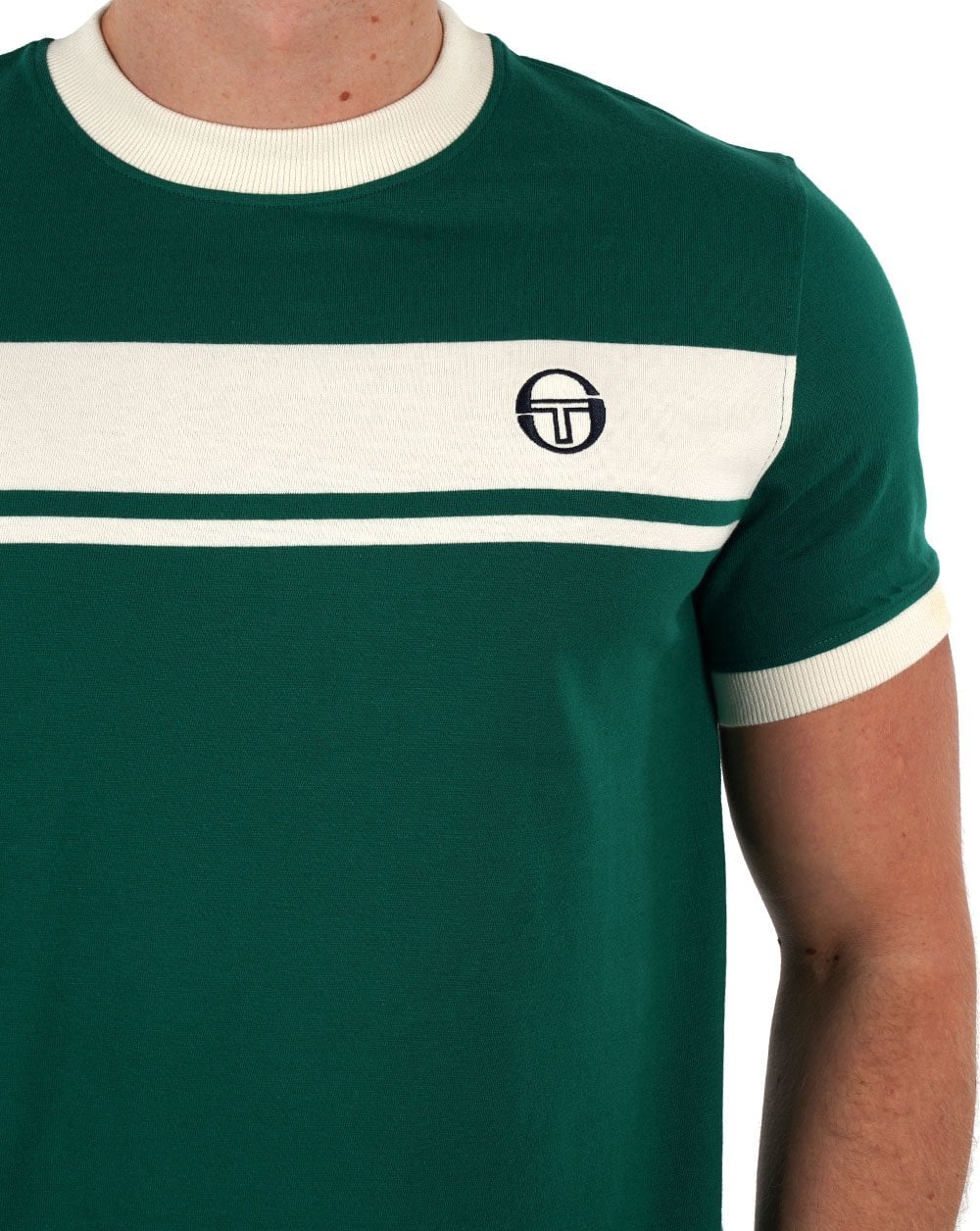 Sergio Tacchini Masters T Shirt Green / Off White