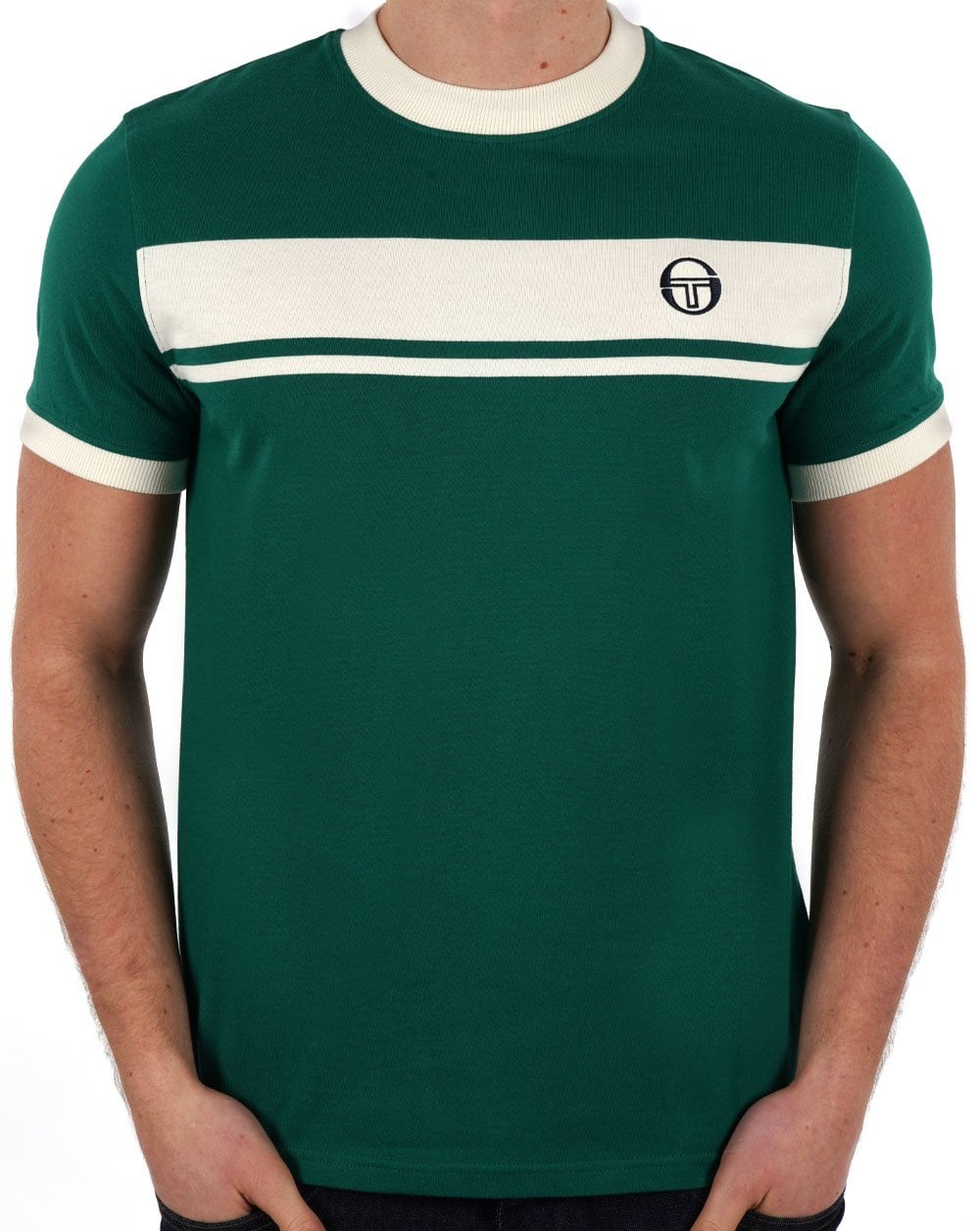 Sergio Tacchini Masters T Shirt Green / Off White