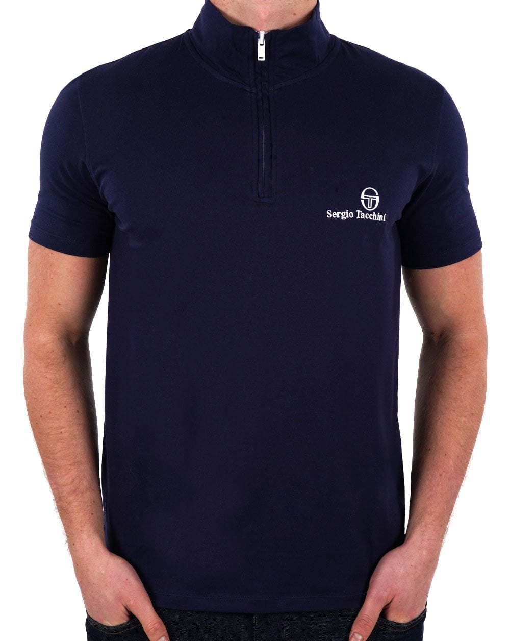 Sergio Tacchini Daytone 1/4 Zip Top Navy Blue