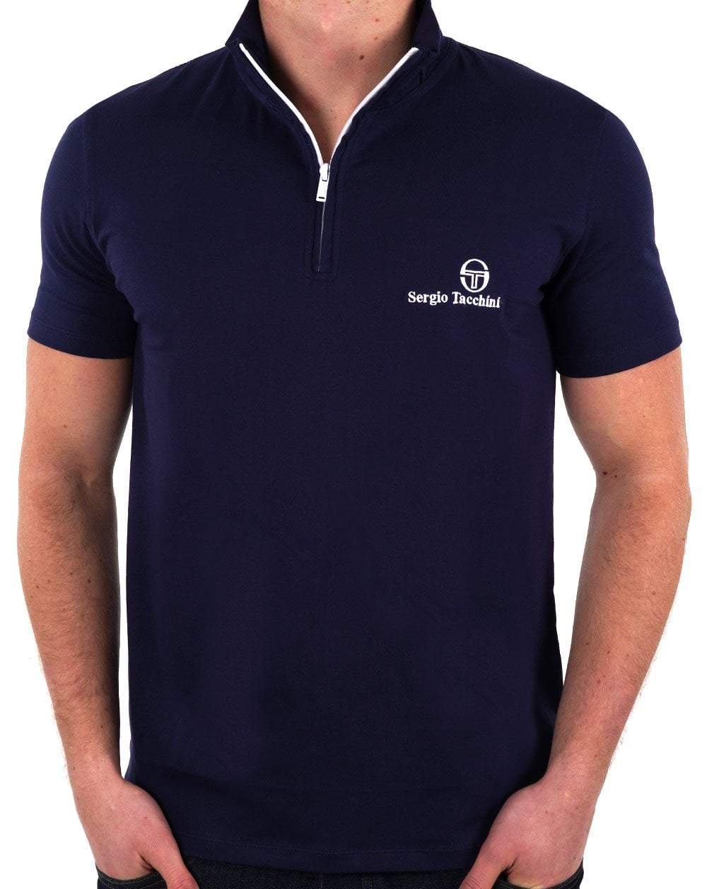 Sergio Tacchini Daytone 1/4 Zip Top Navy Blue
