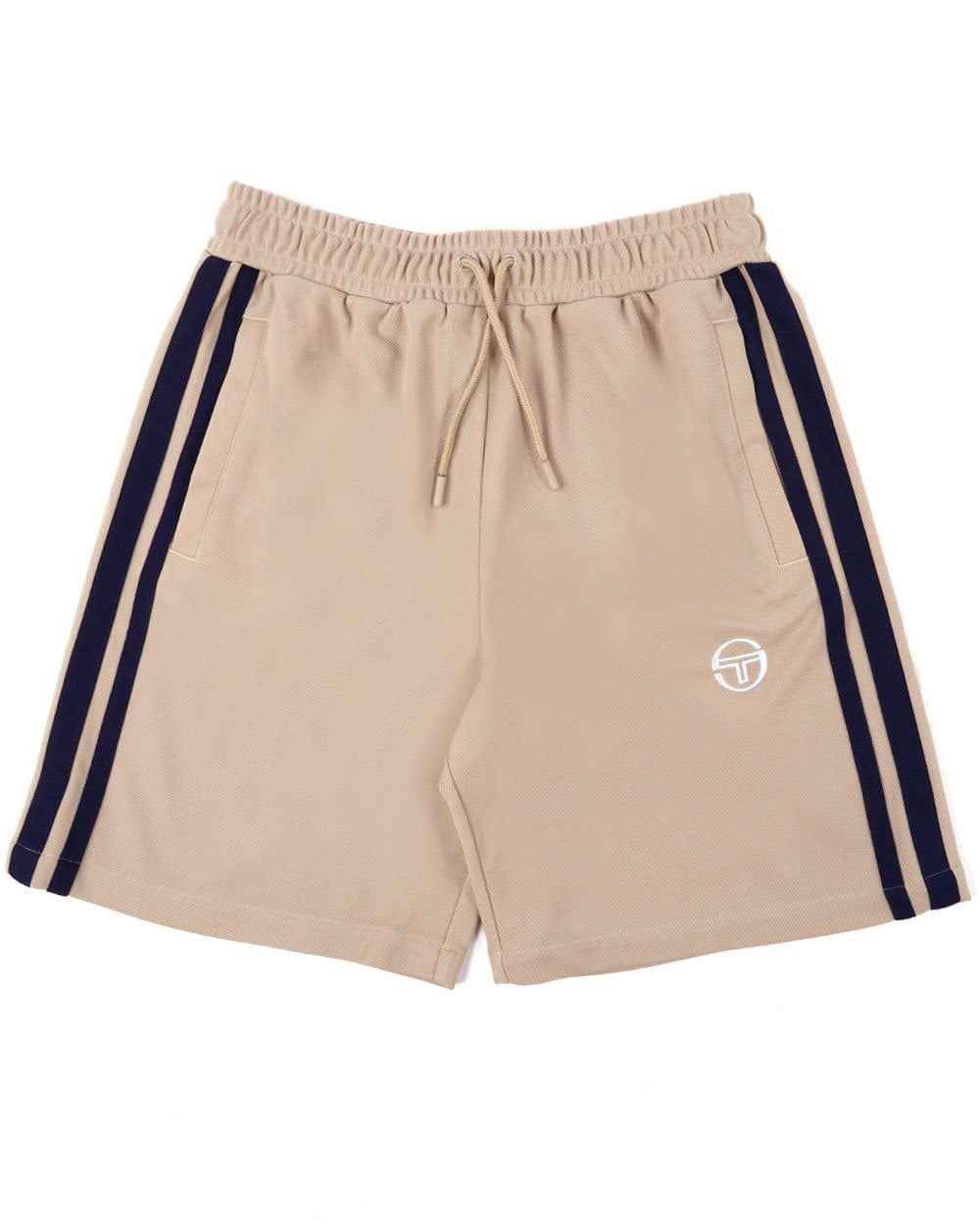 Sergio Tacchini Striped Casual Shorts Stone/Navy Blue