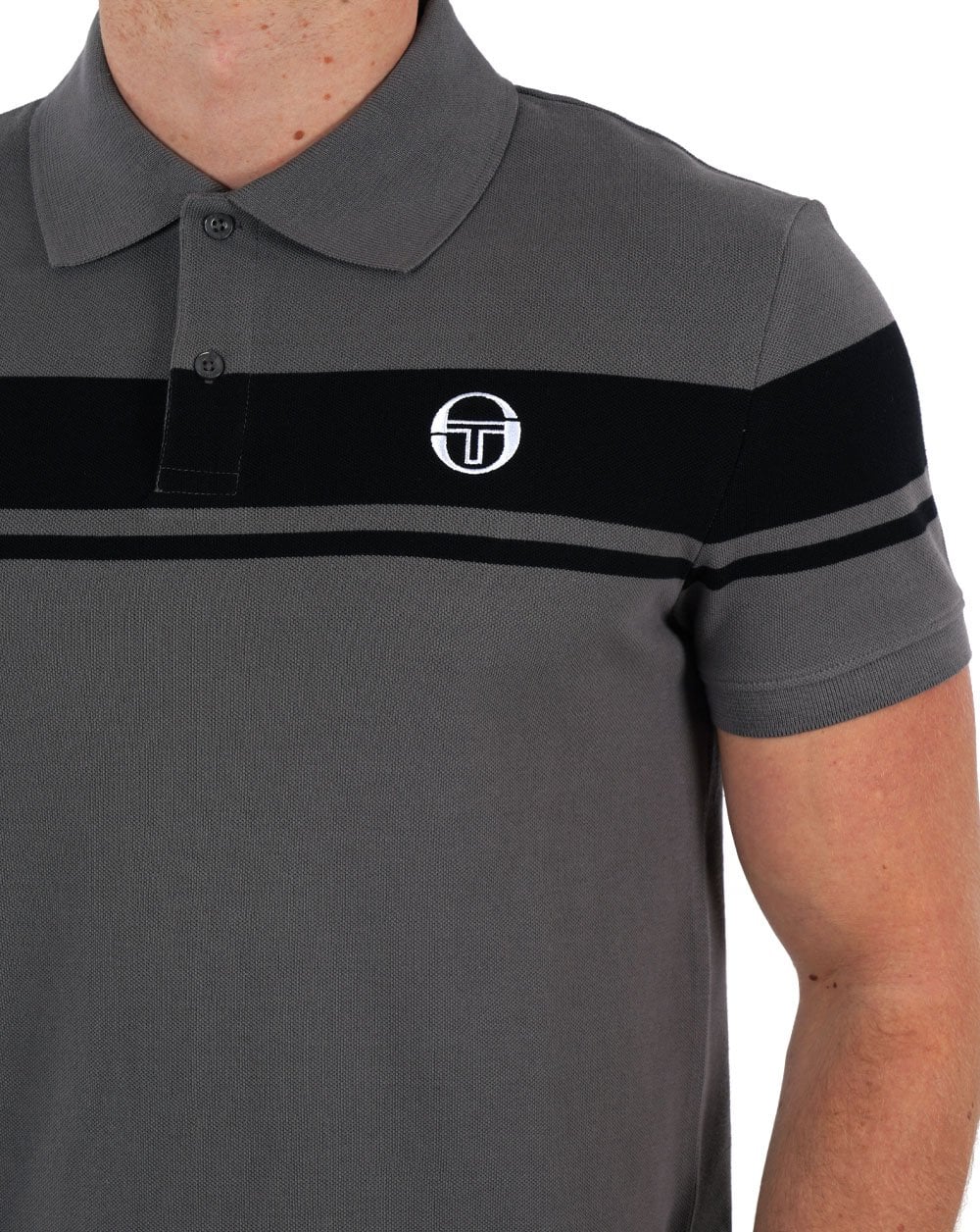 Sergio Tacchini Young Line Polo Shirt Charcoal / Black