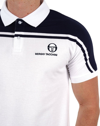 Sergio Tacchini New Young Line Polo Shirt White/Navy Blue
