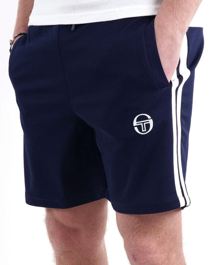 Sergio Tacchini Striped Casual Shorts Navy/White