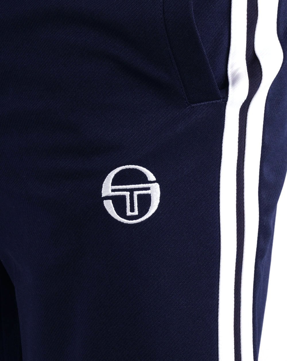 Sergio Tacchini Striped Casual Shorts Navy/White