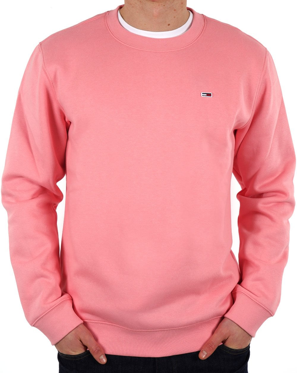 Tommy Jeans Flag Patch Fleece Sweatshirt Tickled Pink