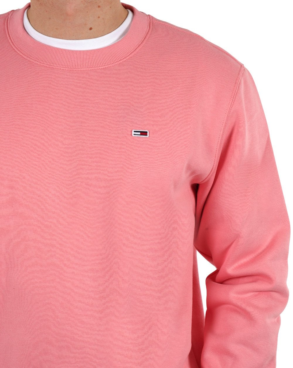 Tommy Jeans Flag Patch Fleece Sweatshirt Tickled Pink