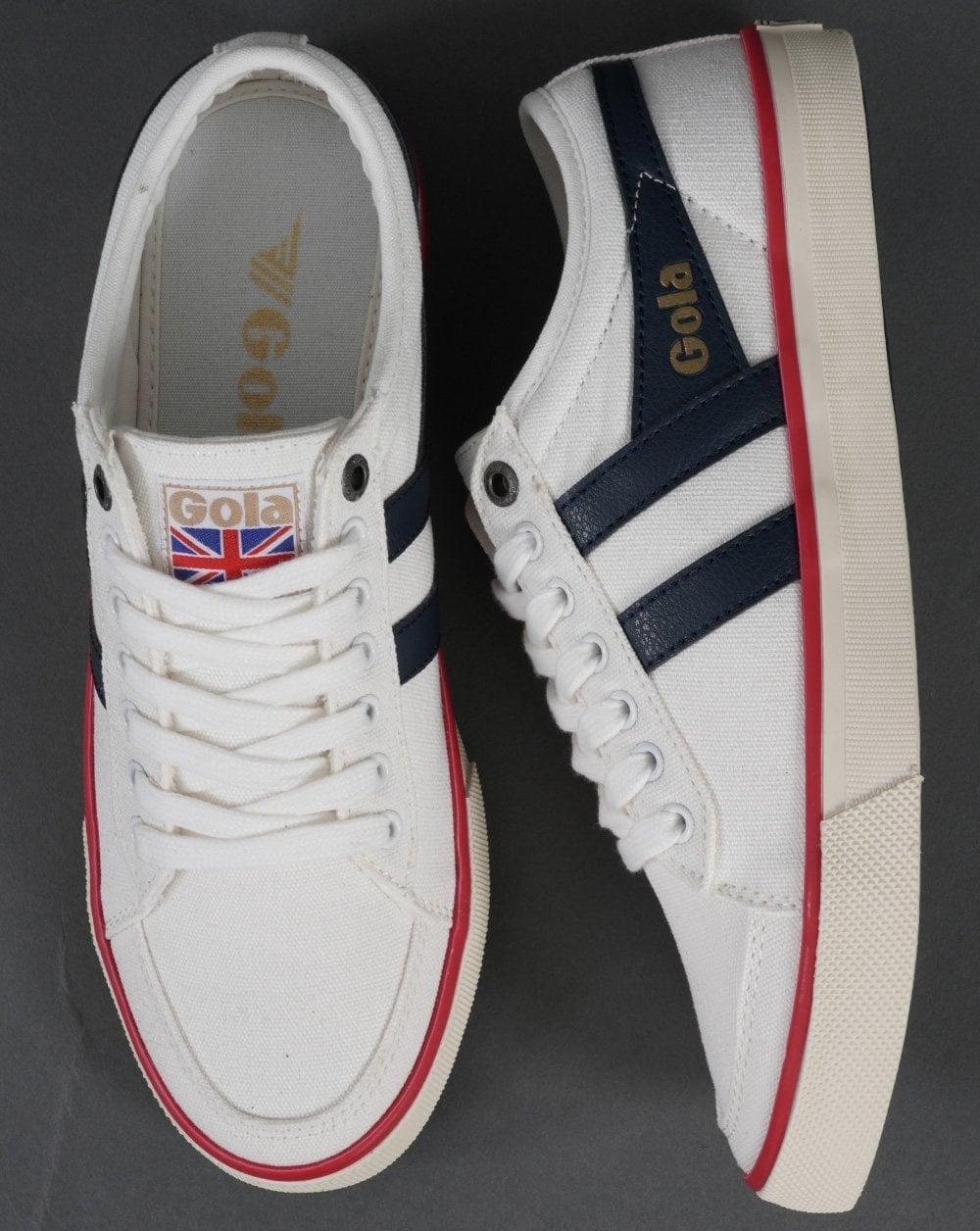 Gola Classics Vegan Comet Trainer Off White/Navy/Red