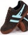 Gola Harrier Suede Trainer Dark Brown / Sky Blue