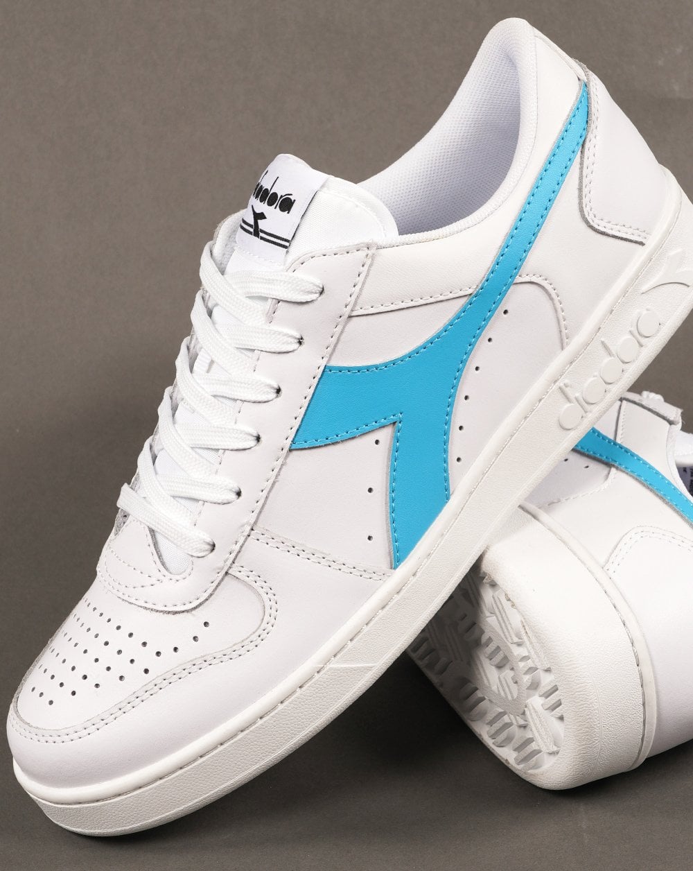 Diadora MB Elite Trainer White 80s Turq Exclusive