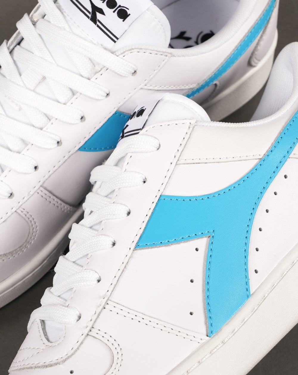 Diadora MB Elite Trainer White 80s Turq Exclusive