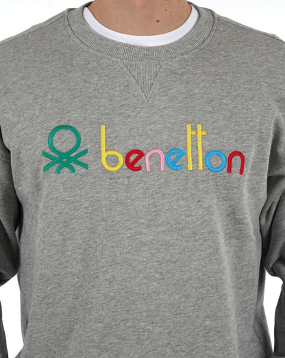 Benetton Colour Logo Sweatshirt Grey
