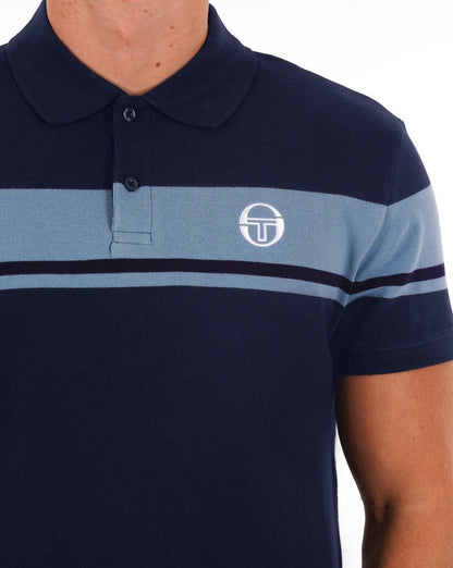 Sergio Tacchini Young Line Polo Shirt Navy Soft Blue