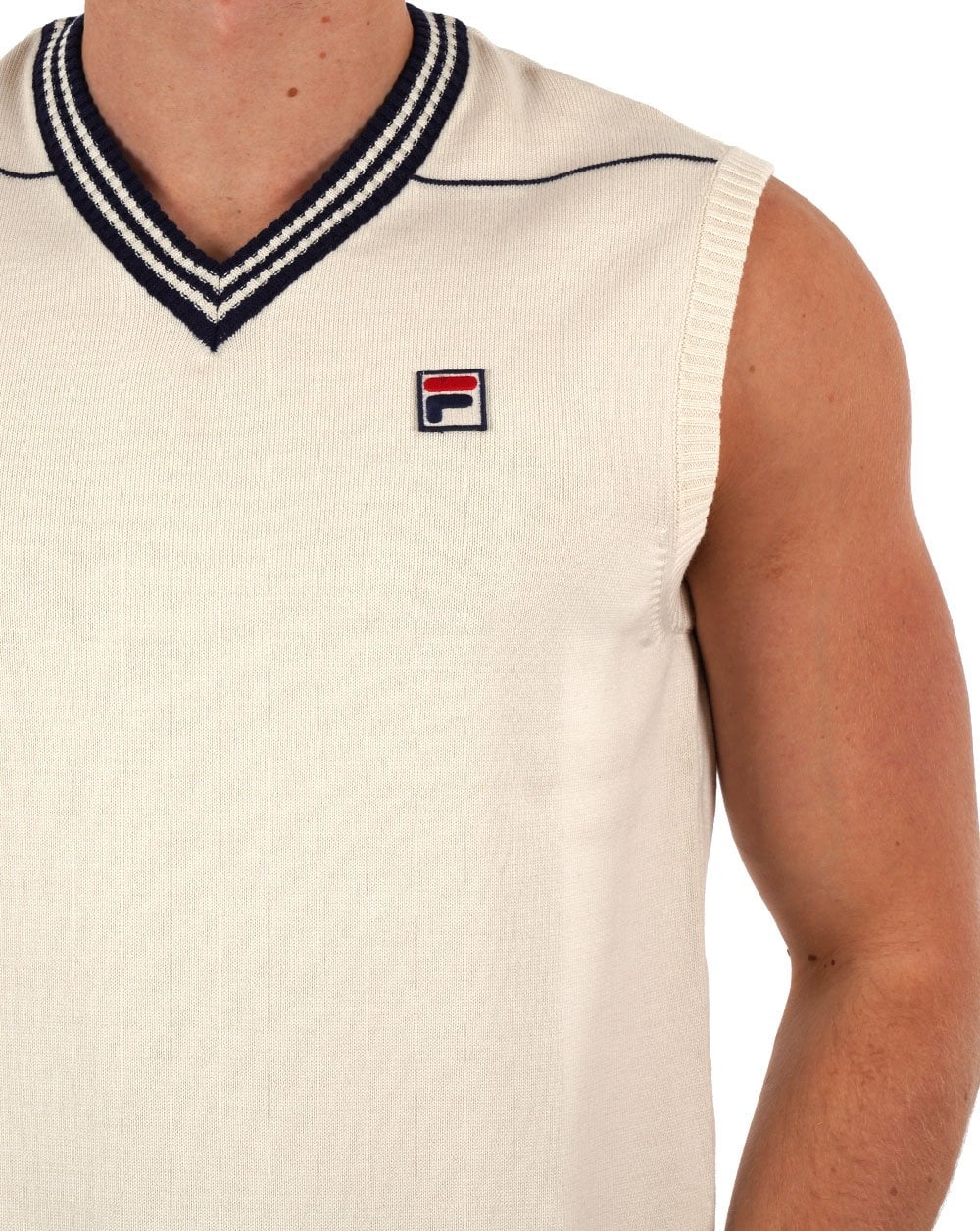 Fila Vintage Knitted Tank Vest Gardenia