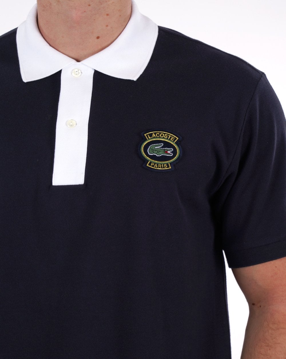 Lacoste Original L.12.12 Paris Badge Polo Shirt Navy