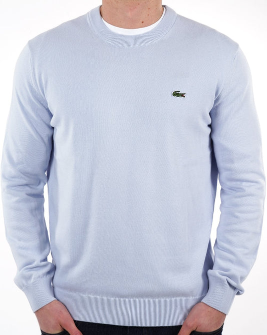 Lacoste Crew Neck Knit Jumper Light Blue