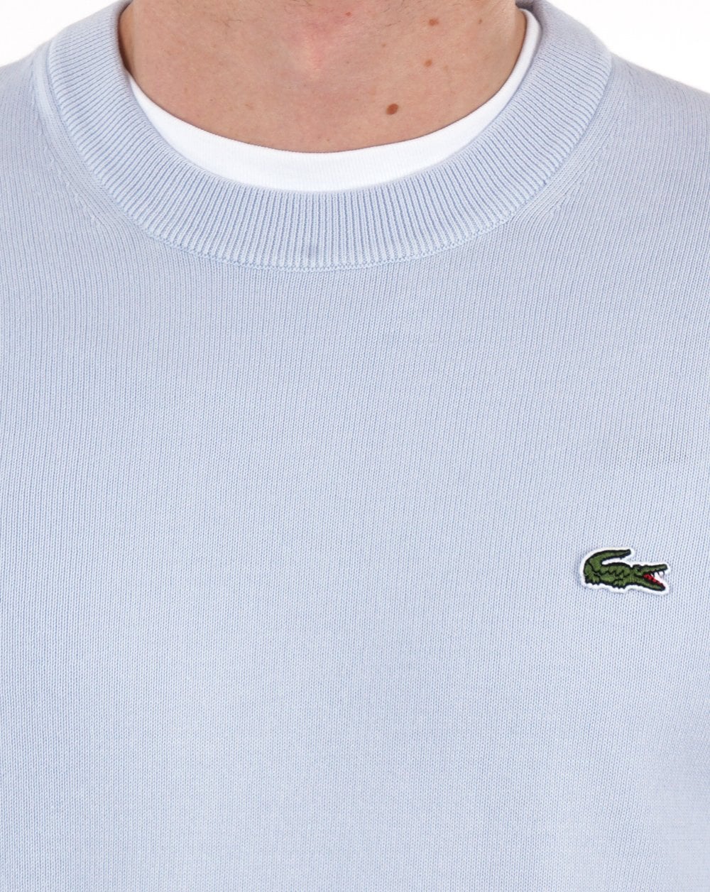 Lacoste Crew Neck Knit Jumper Light Blue