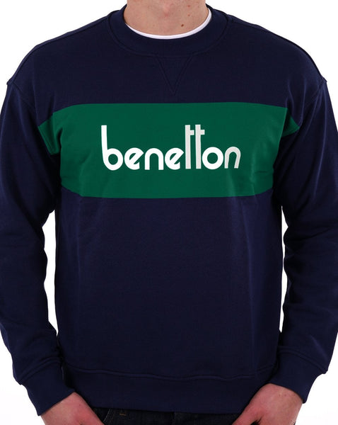 Benetton Logo Sweatshirt Navy