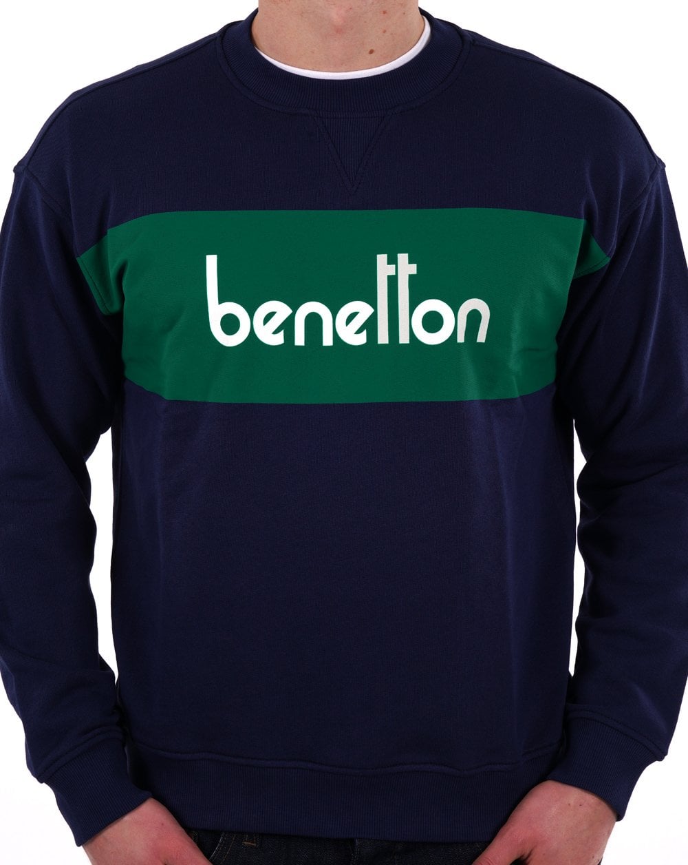 Benetton Logo Sweatshirt Navy