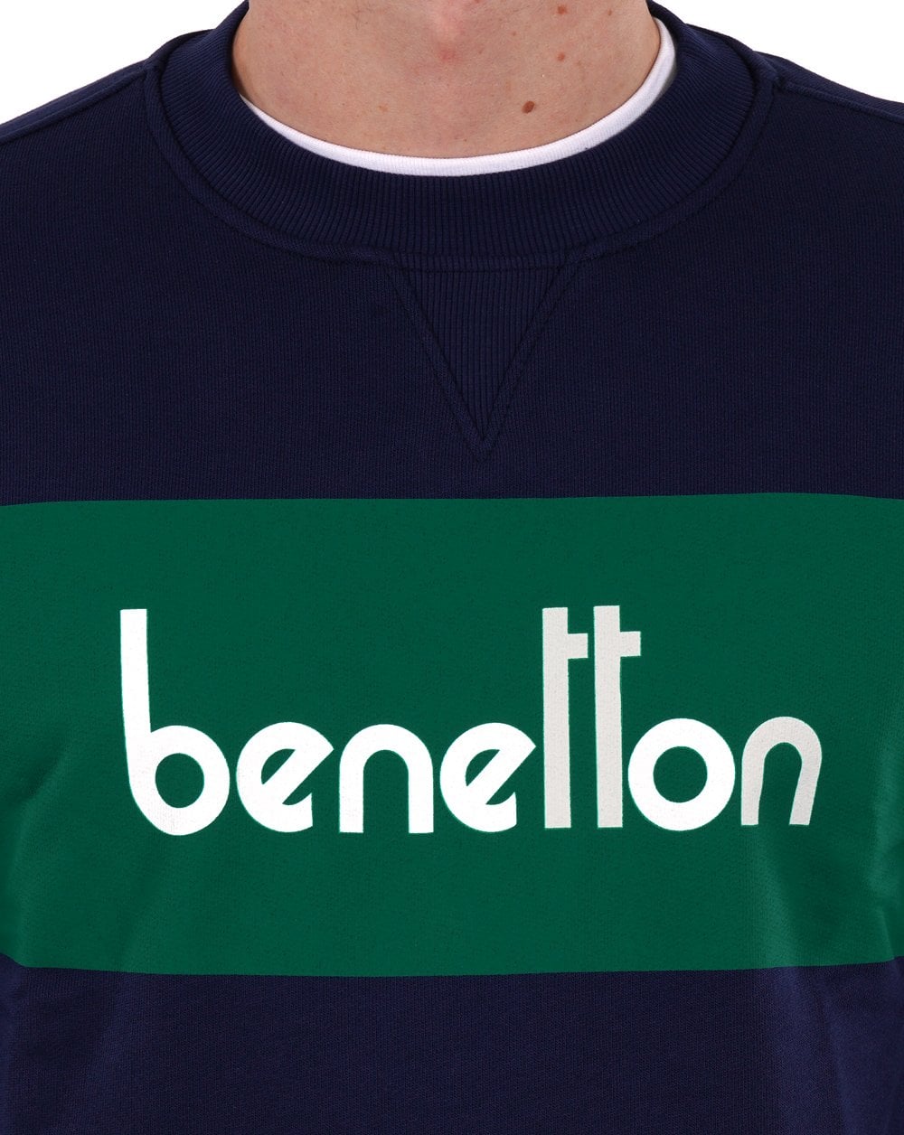 Benetton Logo Sweatshirt Navy